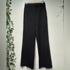 White House Black Market Classic Wide Leg Black Trousers
